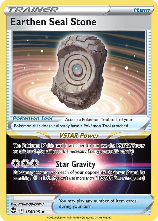 Pokemon - Earthen Seal Stone (154/195) (SWSH12: Silver Tempest)