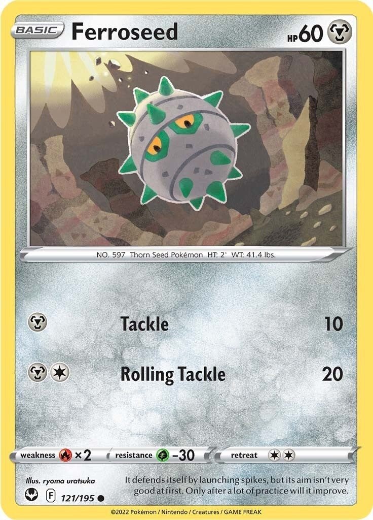 Pokemon - Ferroseed (121/195) (SWSH12: Silver Tempest)