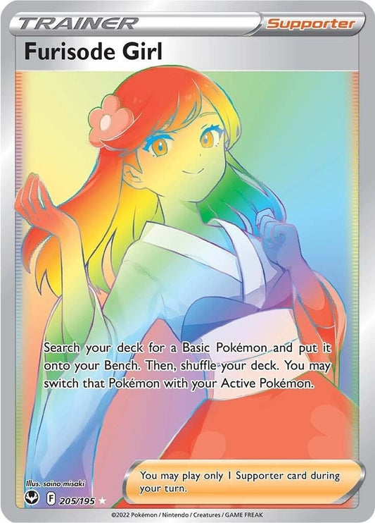 Pokemon - Furisode Girl (Secret) (205/195) (SWSH12: Silver Tempest)