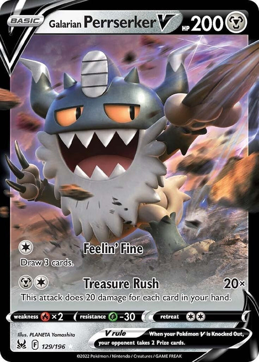 Pokemon - Galarian Perrserker V (129/196) (SWSH11: Lost Origin)