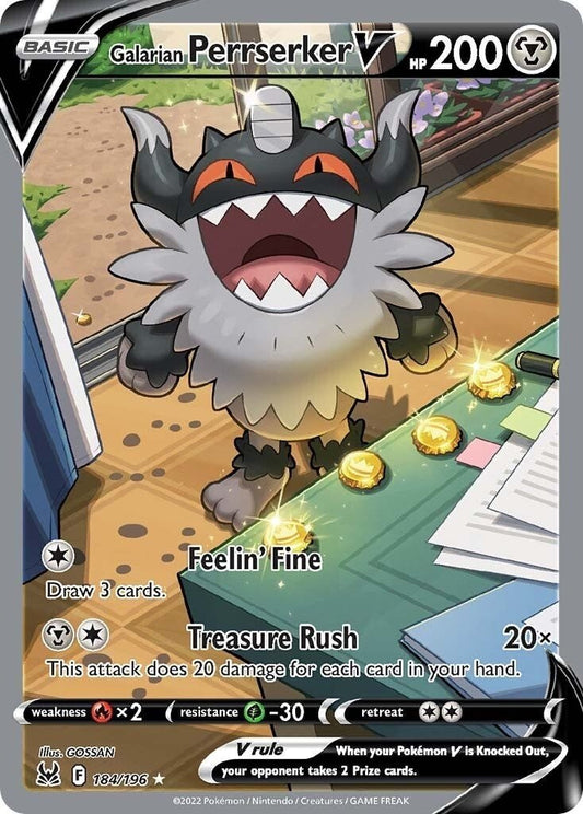 Pokemon - Galarian Perrserker V (Alternate Full Art) (184/196) (SWSH11: Lost Origin)