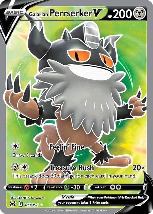Pokemon - Galarian Perrserker V (Full Art) (183/196) (SWSH11: Lost Origin)