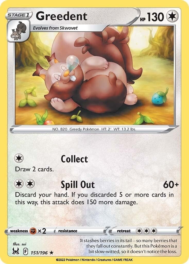 Pokemon - Greedent (151/196) (SWSH11: Lost Origin)