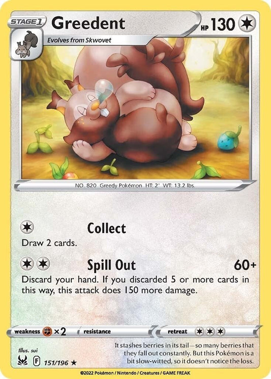 Pokemon - Greedent (151/196) (SWSH11: Lost Origin)