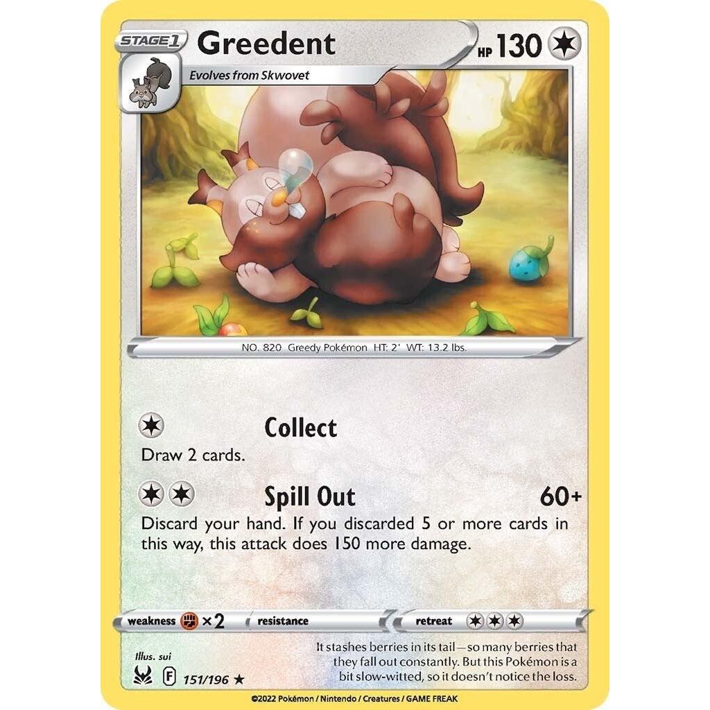 Pokemon Greedent (151/196) (SWSH11: Lost Origin) by LAB7 Malta, Europe