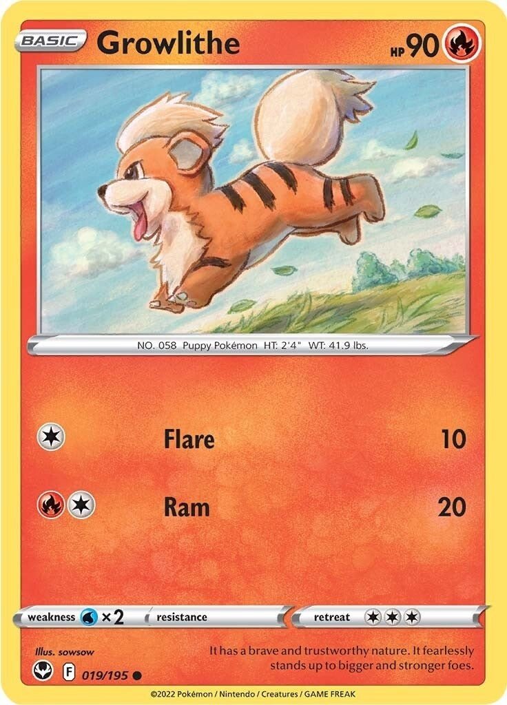 Pokemon - Growlithe (019/195) (SWSH12: Silver Tempest)