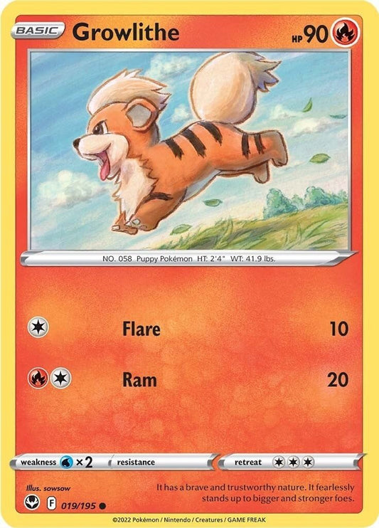 Pokemon - Growlithe (019/195) (SWSH12: Silver Tempest)