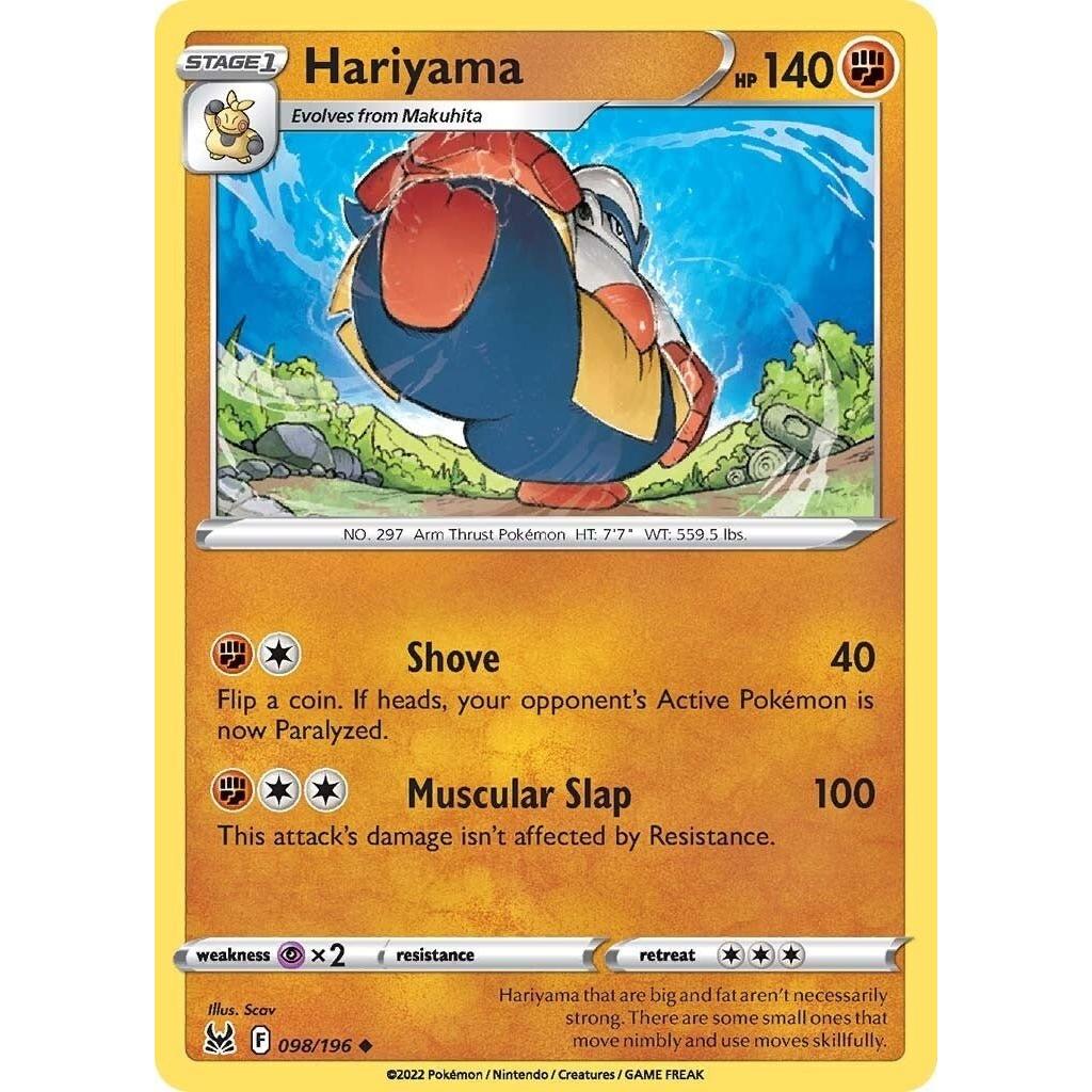 Pokemon Hariyama (098/196) (SWSH11: Lost Origin) by LAB7 Malta, Europe
