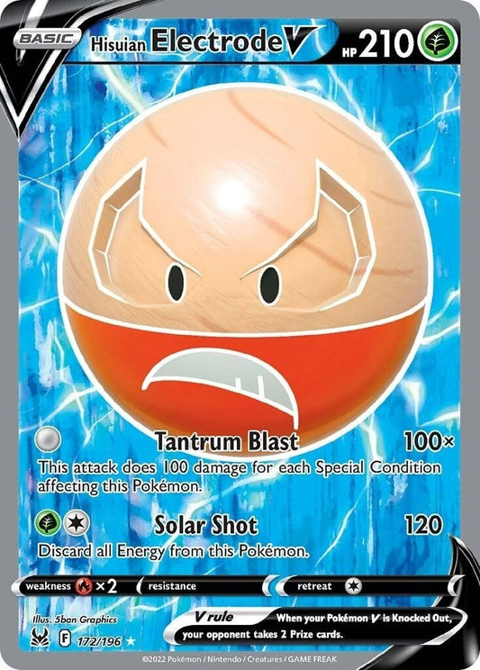 Pokemon - Hisuian Electrode V (Full Art) (172/196) (SWSH11: Lost Origin)