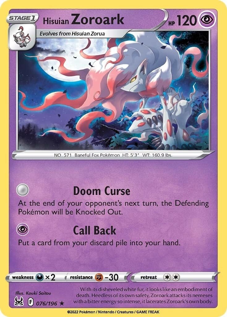 Pokemon - Hisuian Zoroark (076/196) (SWSH11: Lost Origin)