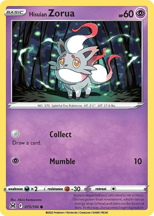 Pokemon - Hisuian Zorua (075/196) (SWSH11: Lost Origin)