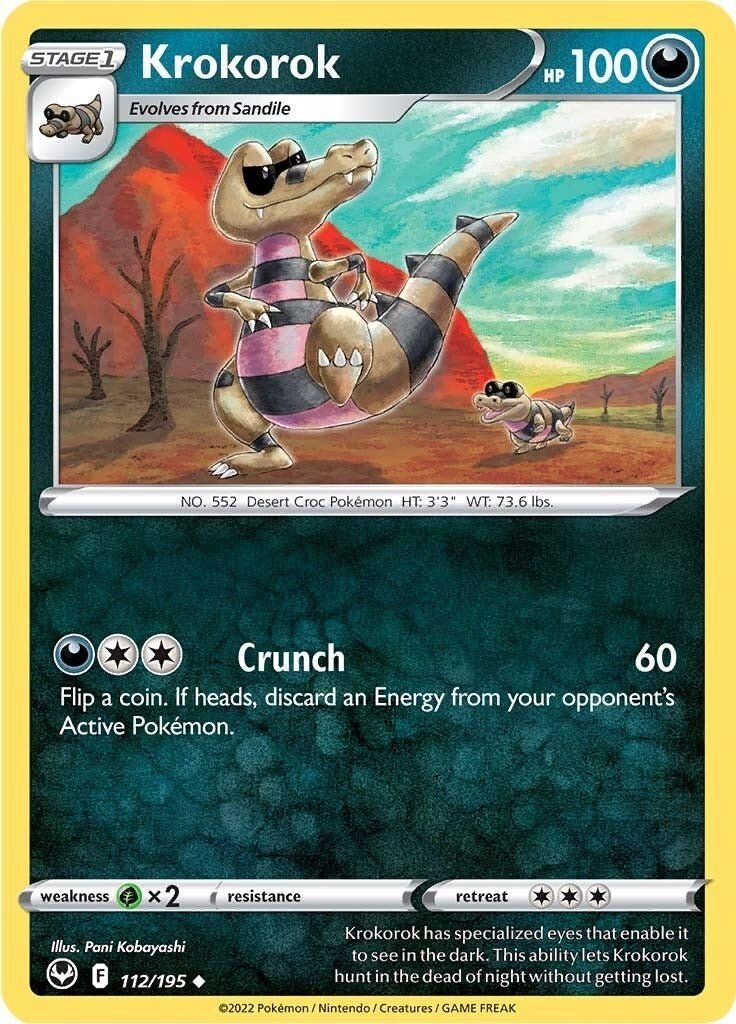 Pokemon - Krokorok (112/195) (SWSH12: Silver Tempest)