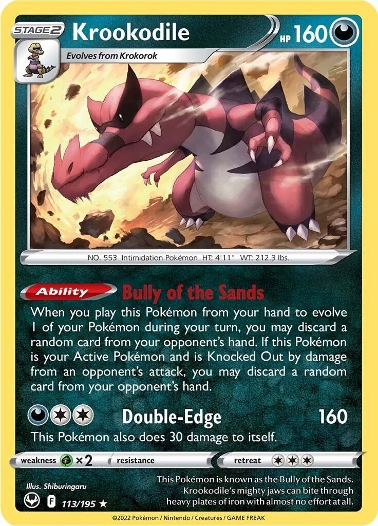 Pokemon - Krookodile (113/195) (SWSH12: Silver Tempest)
