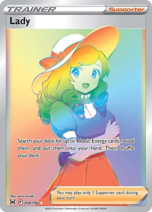 Pokemon - Lady (Secret) (208/196) (SWSH11: Lost Origin)