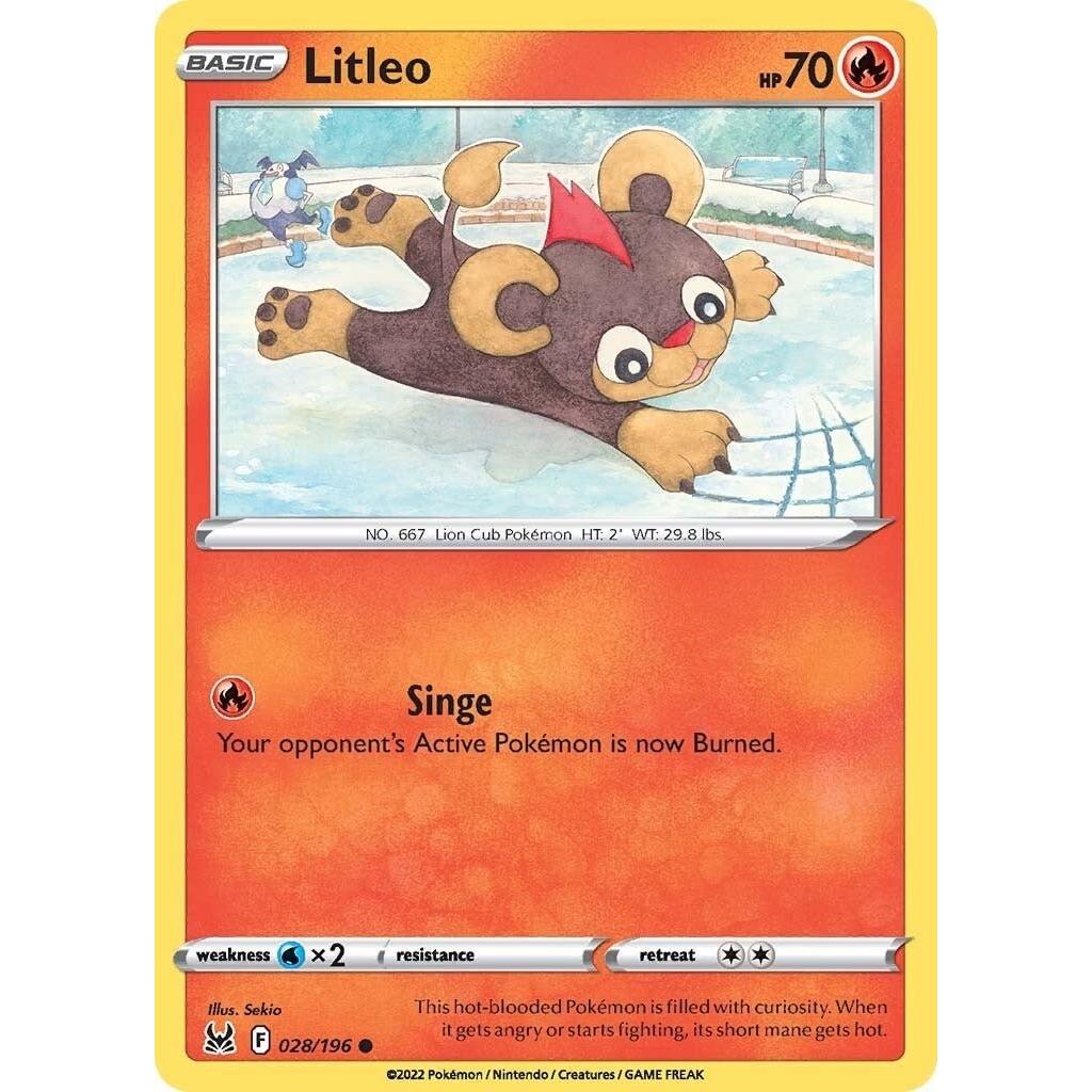 Pokemon Litleo (028/196) (SWSH11: Lost Origin) by LAB7 Malta, Europe