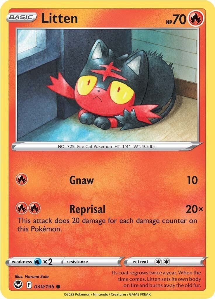 Pokemon - Litten (030/195) (SWSH12: Silver Tempest)