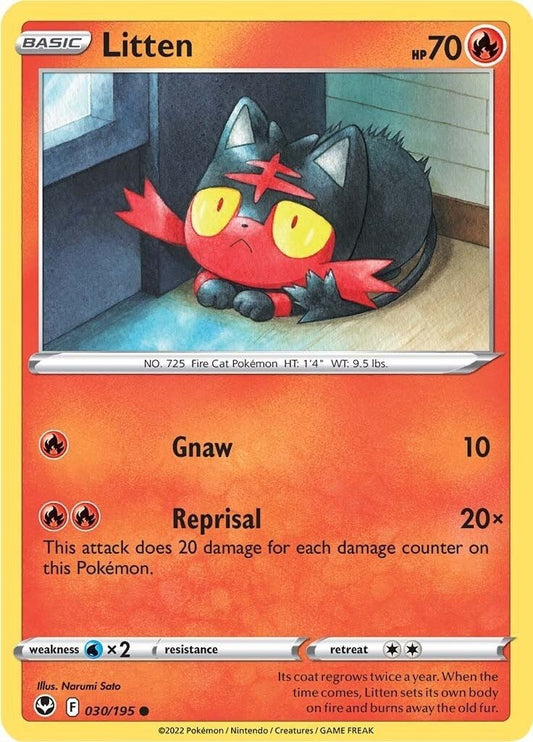 Pokemon - Litten (030/195) (SWSH12: Silver Tempest)
