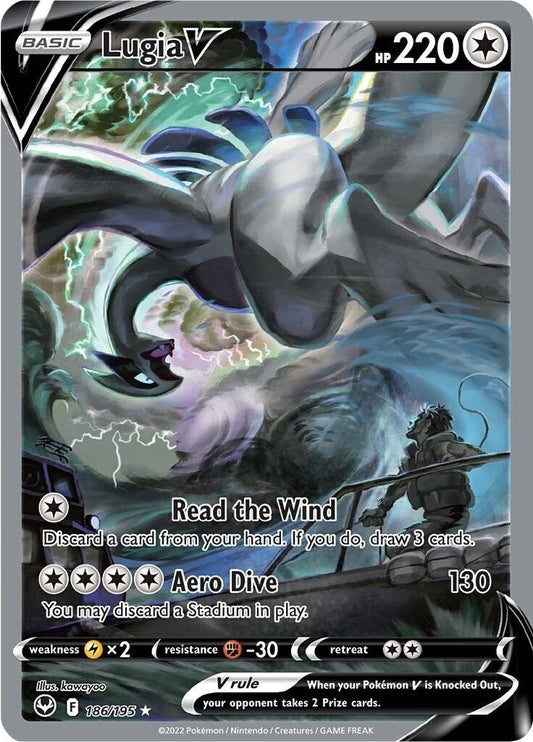 Pokemon - Lugia V (Alternate Full Art) (186/195) (SWSH12: Silver Tempest)