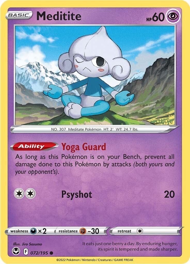 Pokemon - Meditite (072/195) (SWSH12: Silver Tempest)