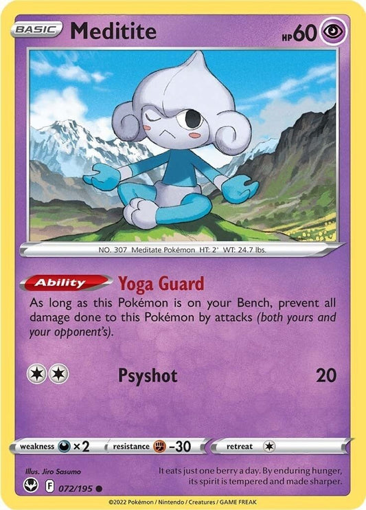 Pokemon - Meditite (072/195) (SWSH12: Silver Tempest)