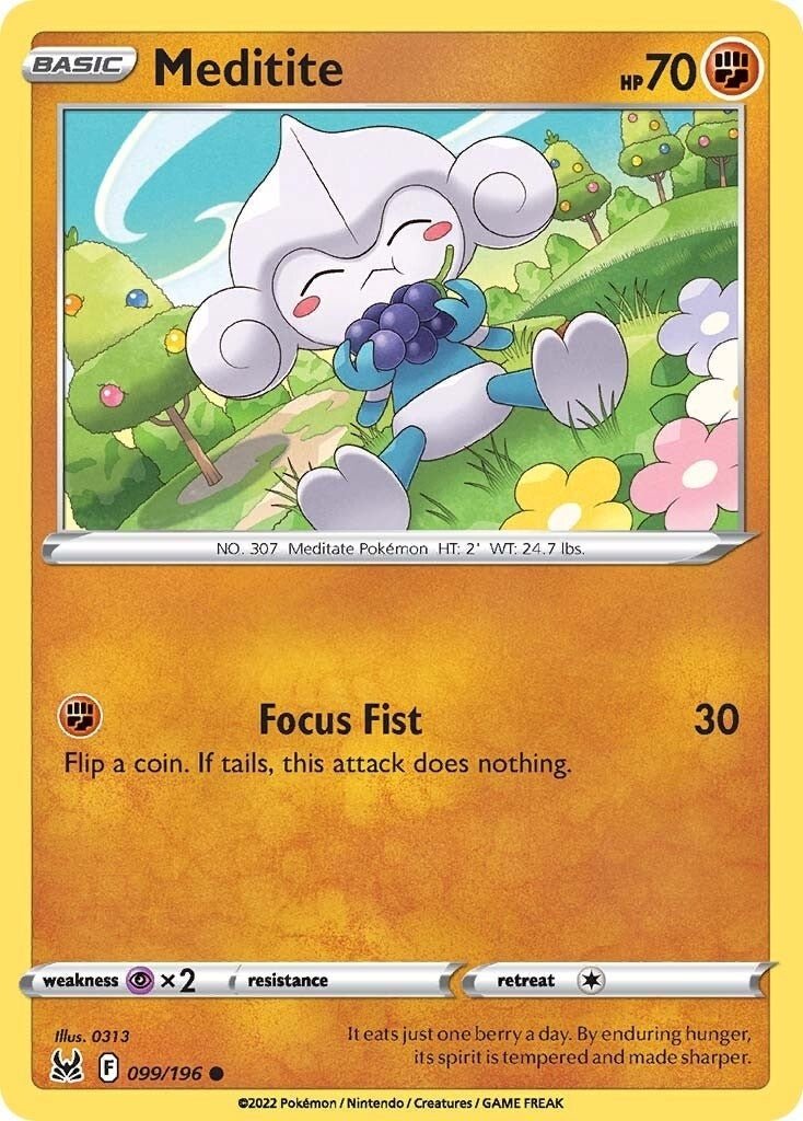 Pokemon - Meditite (099/196) (SWSH11: Lost Origin)