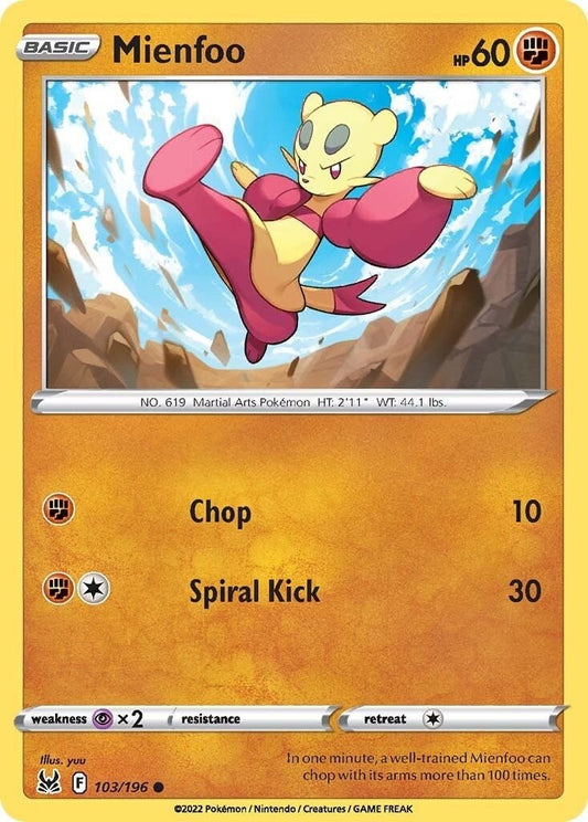 Pokemon - Mienfoo (103/196) (SWSH11: Lost Origin)