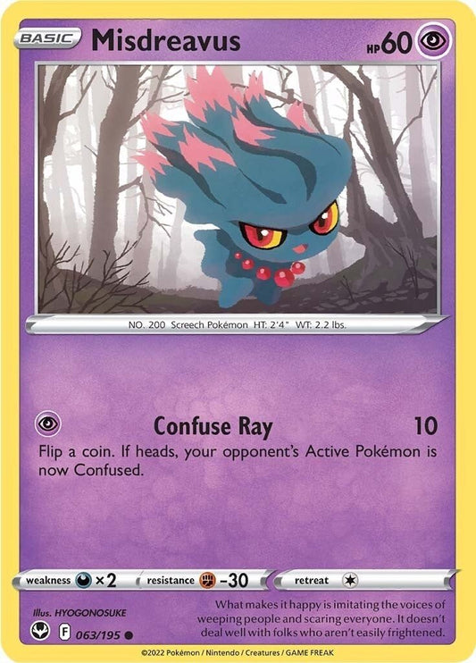 Pokemon - Misdreavus (063/195) (SWSH12: Silver Tempest)