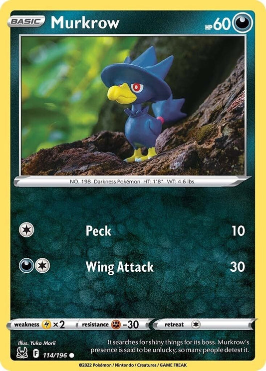 Pokemon - Murkrow (114/196) (SWSH11: Lost Origin)