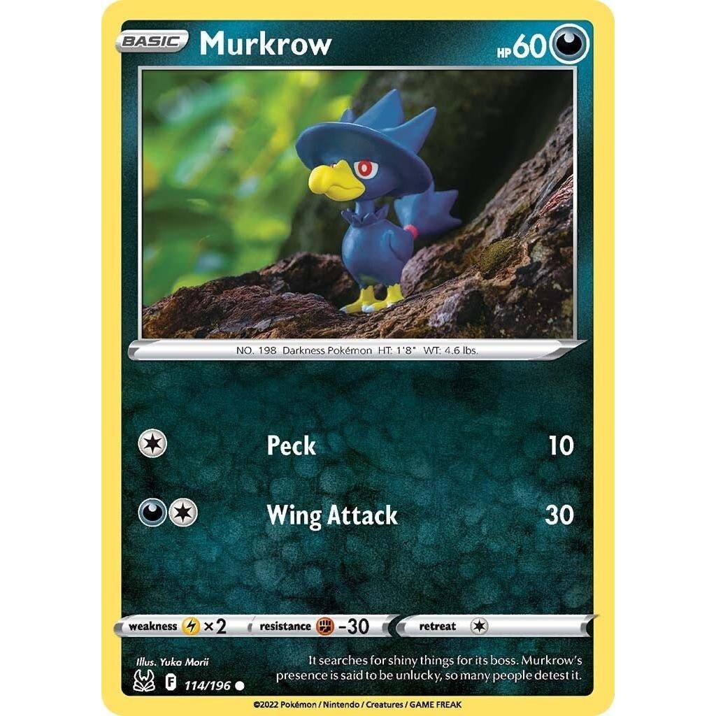 Pokemon Murkrow (114/196) (SWSH11: Lost Origin) by LAB7 Malta, Europe