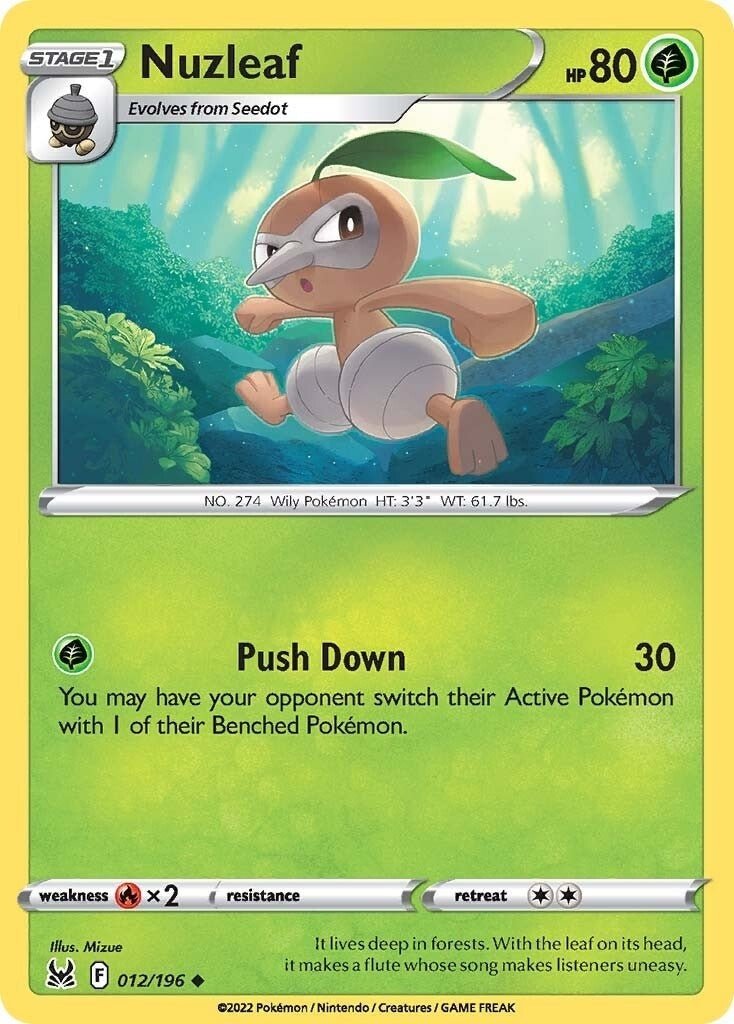 Pokemon - Nuzleaf (012/196) (SWSH11: Lost Origin)