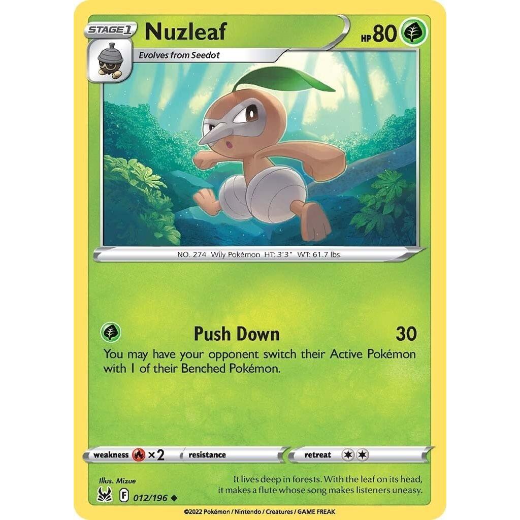 Pokemon Nuzleaf (012/196) (SWSH11: Lost Origin) by LAB7 Malta, Europe