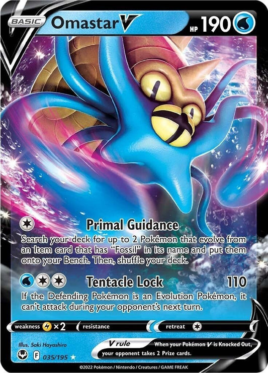 Pokemon - Omastar V (035/195) (SWSH12: Silver Tempest)