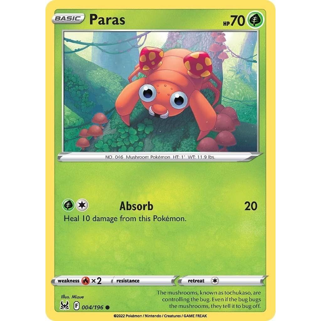 Pokemon Paras (004/196) (SWSH11: Lost Origin) by LAB7 Malta, Europe