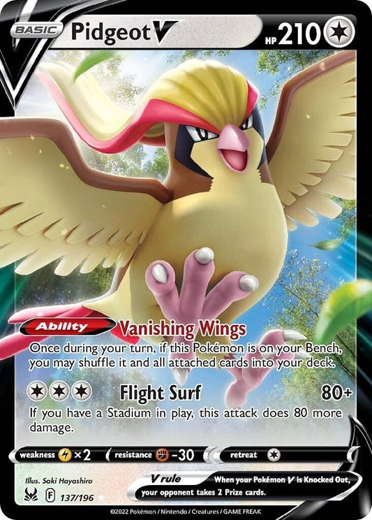 Pokemon - Pidgeot V (137/196) (SWSH11: Lost Origin)