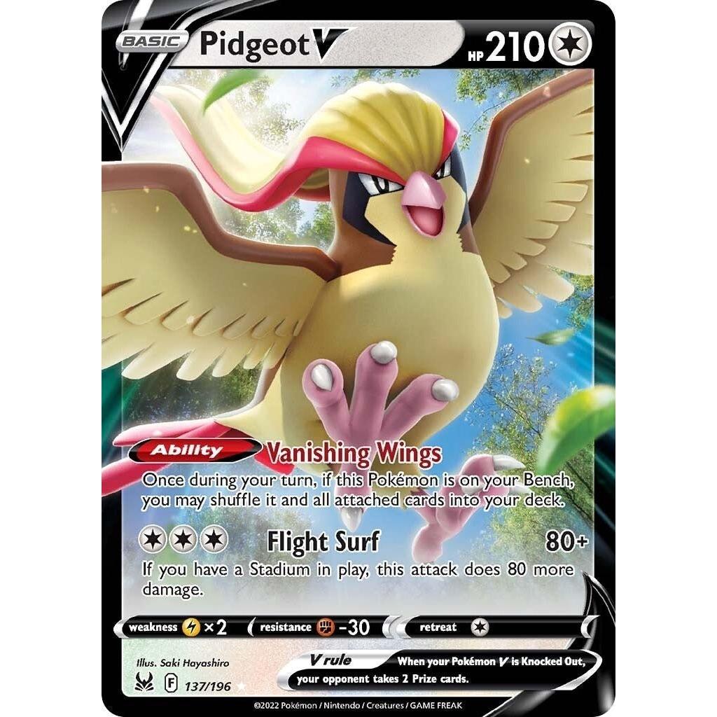 Pokemon Pidgeot V (137/196) (SWSH11: Lost Origin) by LAB7 Malta, Europe