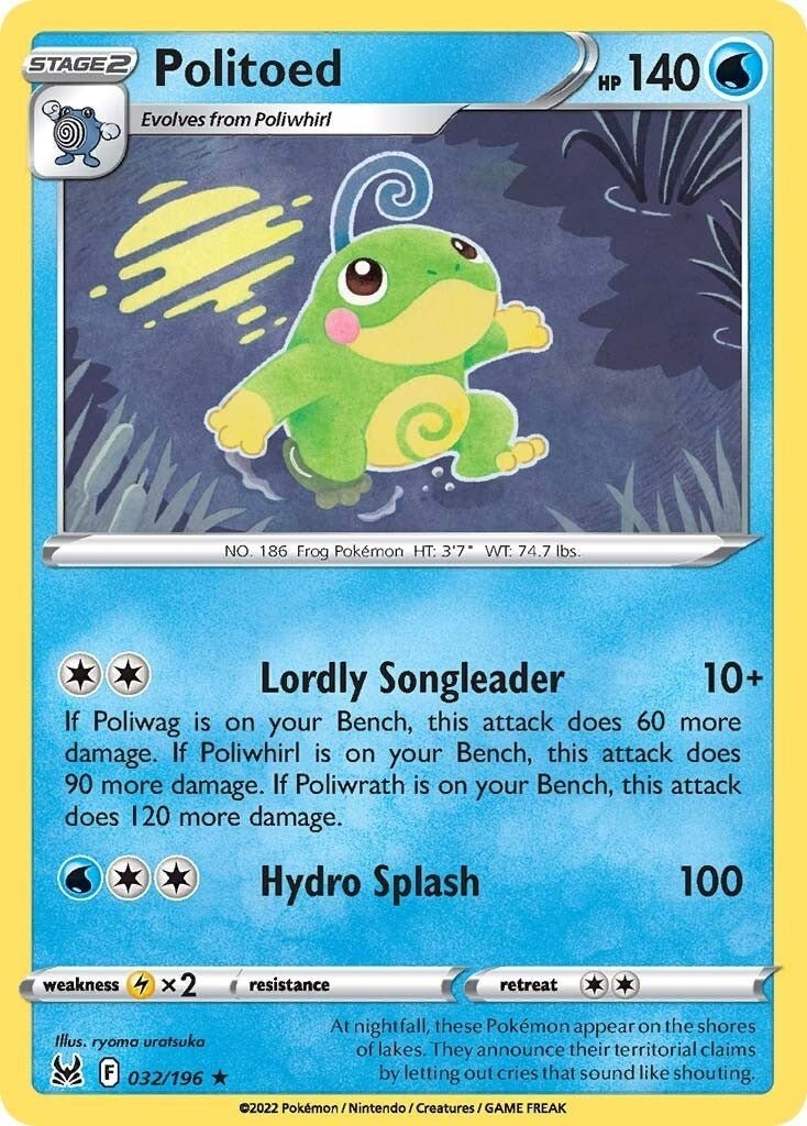 Pokemon - Politoed (032/196) (SWSH11: Lost Origin)