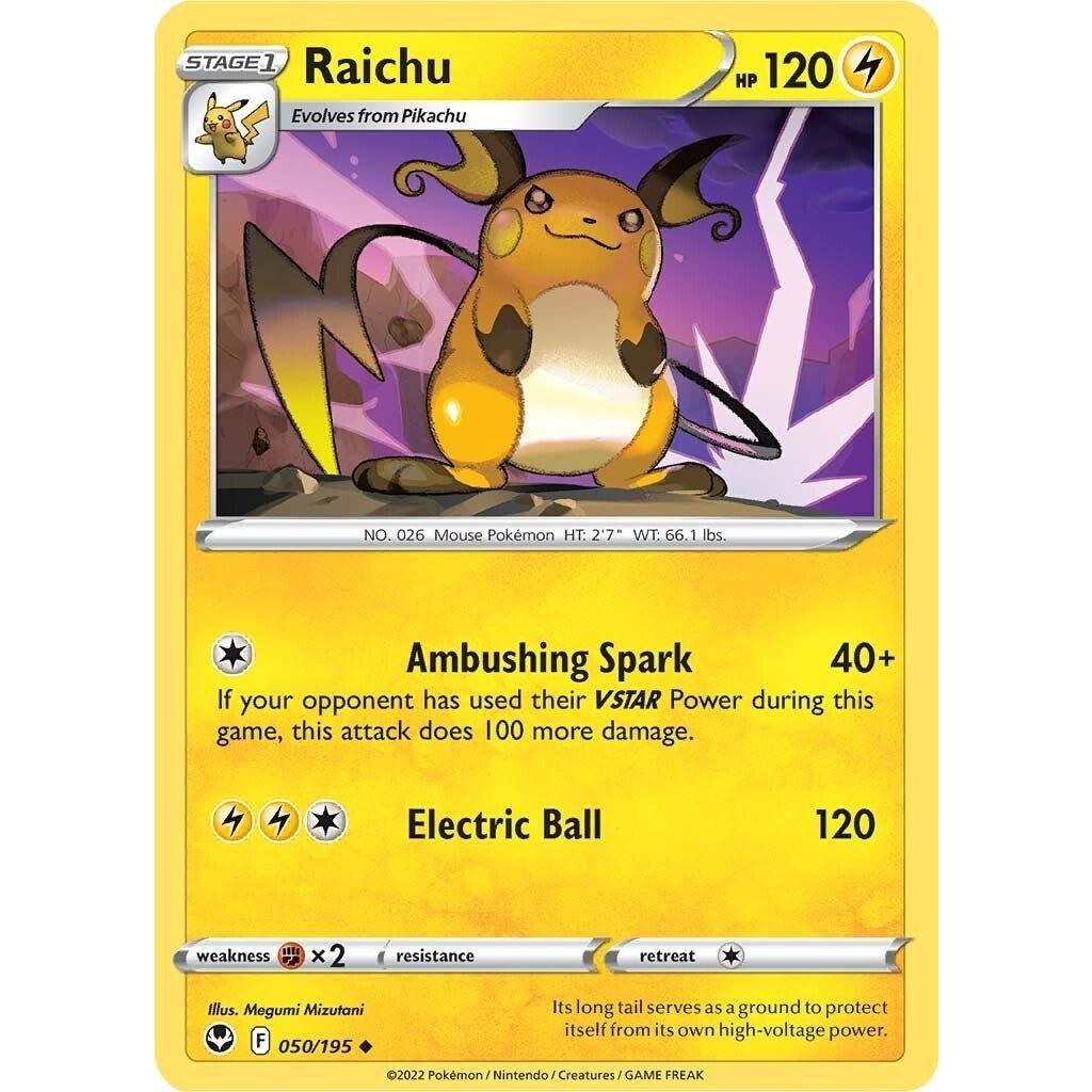 The Pokemon Company Raichu (050/195) (SWSH12: Silver Tempest) by LAB7 Malta, Europe