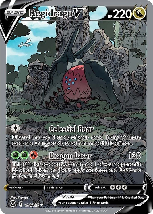 Pokemon - Regidrago V (Alternate Full Art) (184/195) (SWSH12: Silver Tempest)