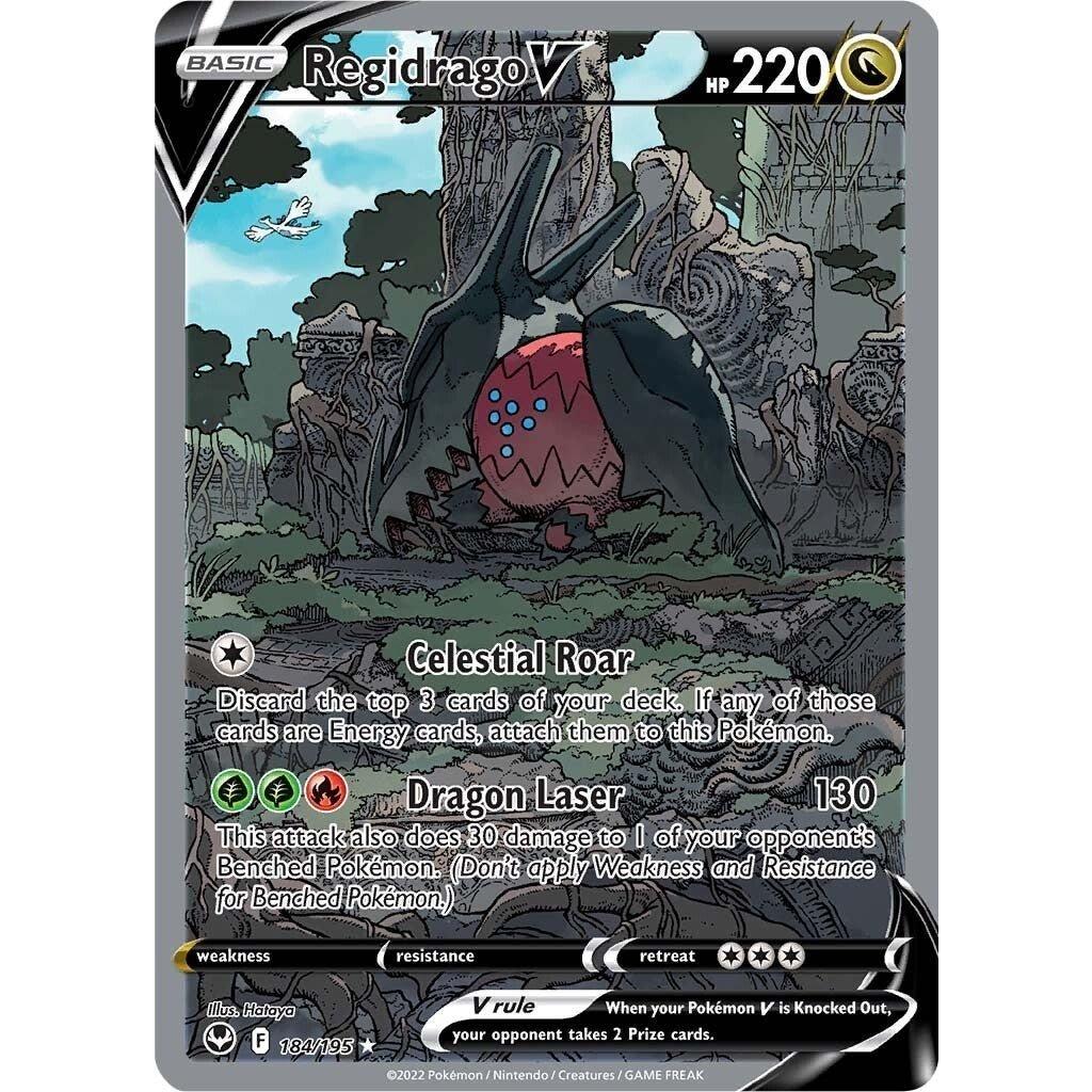 The Pokemon Company Regidrago V (Alternate Full Art) (184/195) (SWSH12: Silver Tempest) by LAB7 Malta, Europe