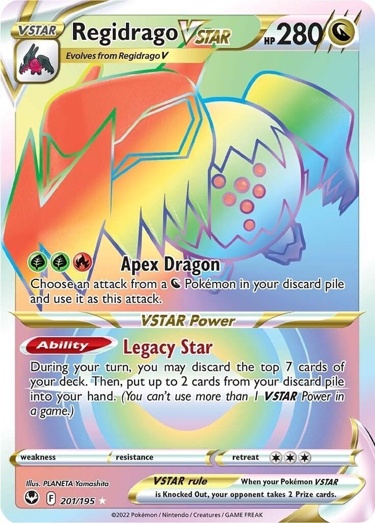 Pokemon - Regidrago VSTAR (Secret) (201/195) (SWSH12: Silver Tempest)