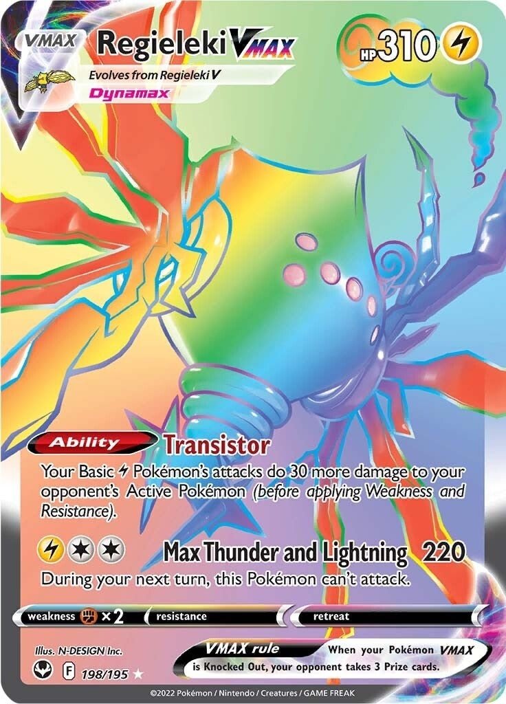 Pokemon - Regieleki VMAX (Secret) (198/195) (SWSH12: Silver Tempest)