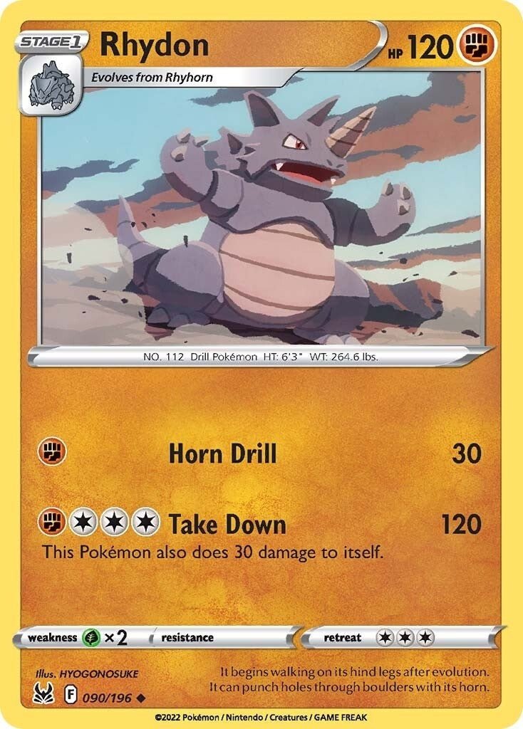 Pokemon - Rhydon (090/196) (SWSH11: Lost Origin)