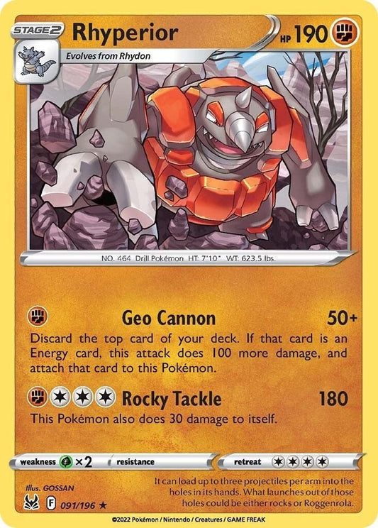 Pokemon - Rhyperior (091/196) (SWSH11: Lost Origin)