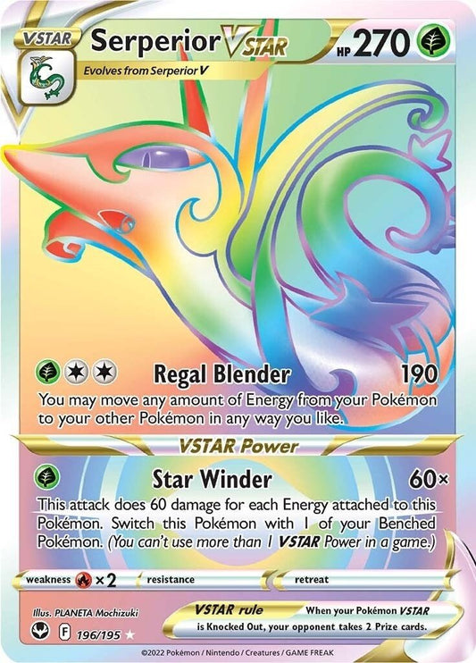 Pokemon - Serperior VSTAR (Secret) (196/195) (SWSH12: Silver Tempest)
