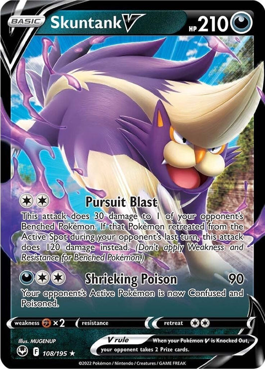 Pokemon - Skuntank V (108/195) (SWSH12: Silver Tempest)