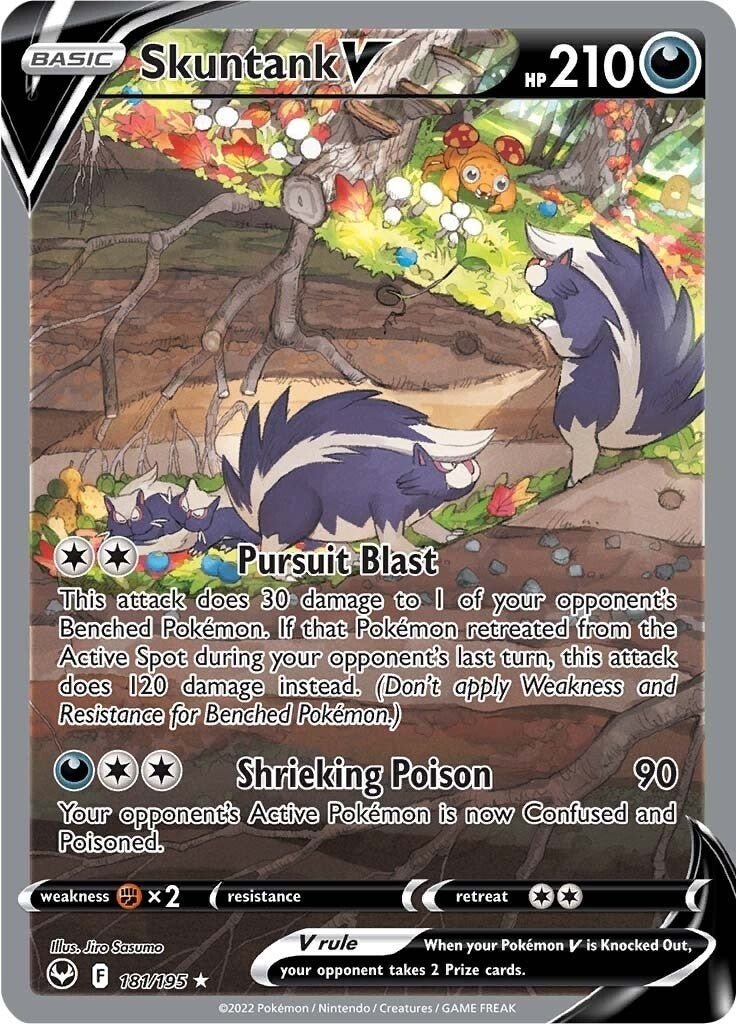 Pokemon - Skuntank V (Alternate Full Art) (181/195) (SWSH12: Silver Tempest)
