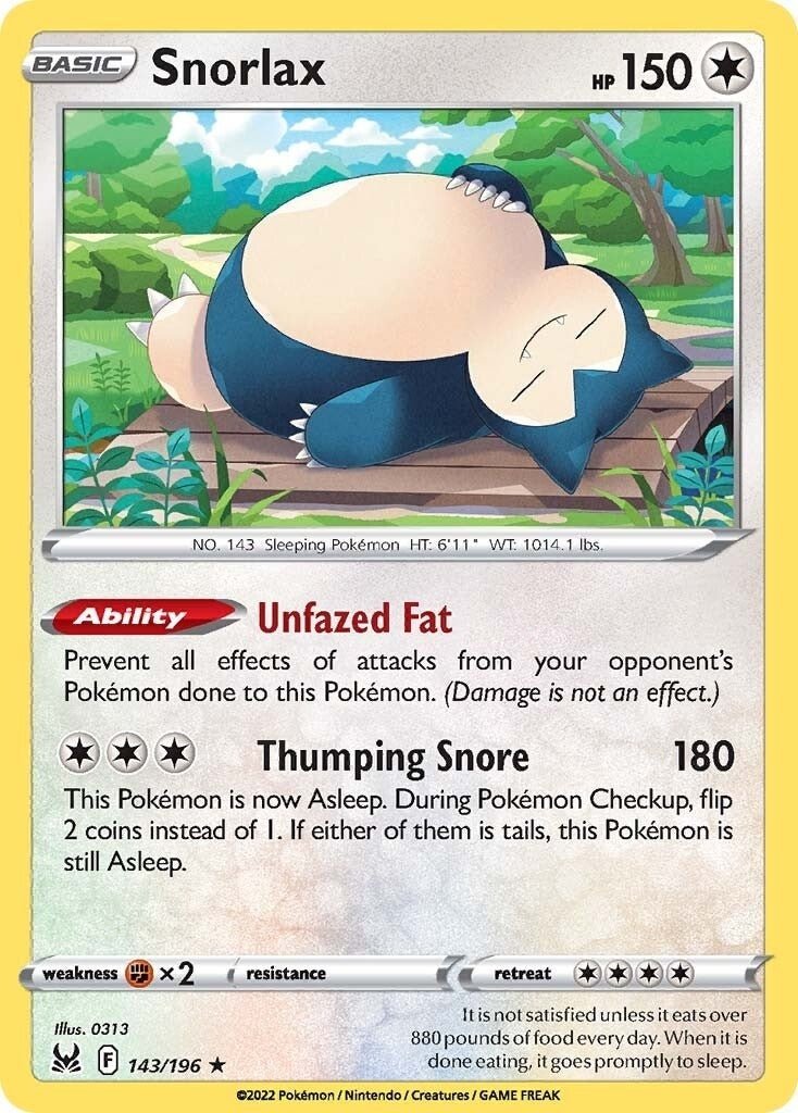 Pokemon - Snorlax (143/196) (SWSH11: Lost Origin)