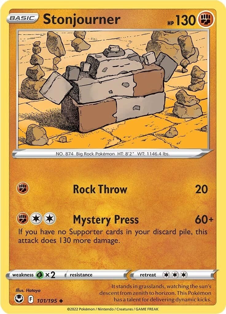 Pokemon - Stonjourner (101/195) (SWSH12: Silver Tempest)