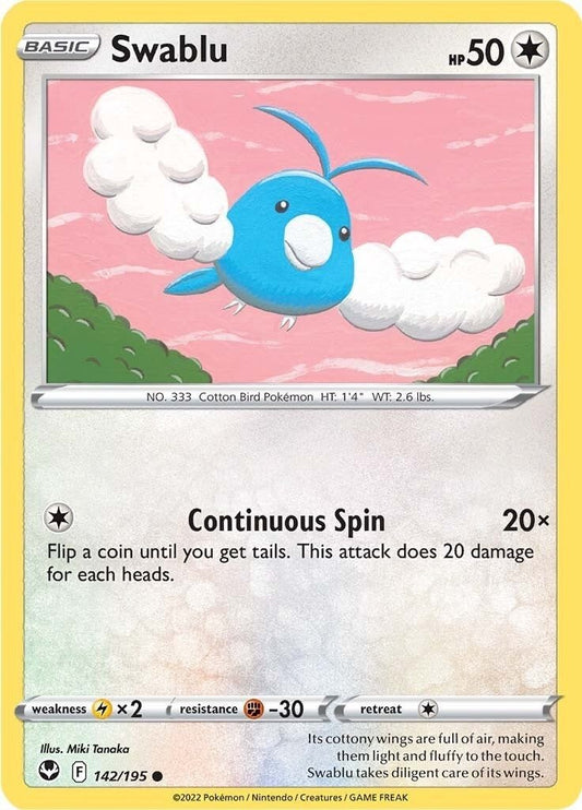 Pokemon - Swablu (142/195) (SWSH12: Silver Tempest)
