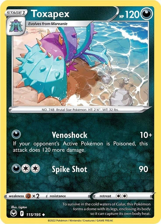 Pokemon - Toxapex (115/195) (SWSH12: Silver Tempest)